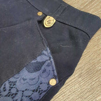 Euroseat Breeches, lace *gc/fair, v.rubbed & pilly seat & legs, v,hairy, snags
