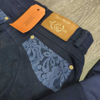 Euroseat Breeches, lace *gc/fair, v.rubbed & pilly seat & legs, v,hairy, snags
