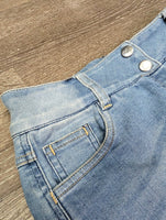 Sticky Full Seat Denim Breeches *gc, clean, mnr hair, seat rubs & faded
