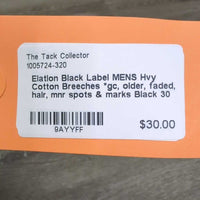 MENS Hvy Cotton Breeches *gc, older, faded, hair, mnr spots & marks
