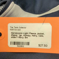 Light Fleece Jacket, Zipper *gc, clumpy, hairy, rubs, older?
