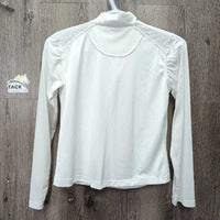 JUNIORS Show Sun Shirt, Zip, Mesh & Shoulders Sleeves, 1/4 Zip Up *vgc, pulled cuff seams
