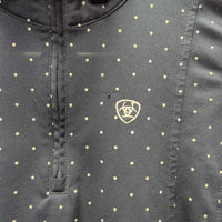 JUNIORS Sun Shirt, 1/4 Zip Up, Mesh Sleeves *vgc, mnr snags & seam rubs & frays
