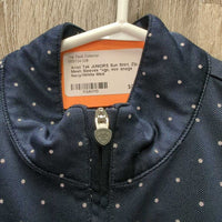 JUNIORS Sun Shirt, 1/4 Zip Up, Mesh Sleeves *vgc, mnr snags & seam rubs & frays
