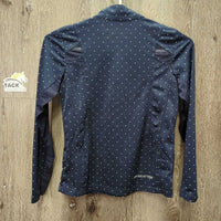 JUNIORS Sun Shirt, 1/4 Zip Up, Mesh Sleeves *vgc, mnr snags & seam rubs & frays
