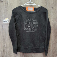 Light Sweatshirt "Its the Equestrian Life for Me" *gc, hairy
