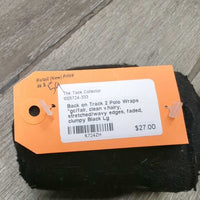 2 Polo Wraps *gc/fair, clean v.hairy, stretched/wavy edges, faded, clumpy
