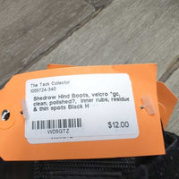 Hind Boots, velcro *gc, clean, polished?, inner rubs, residue & thin spots
