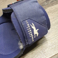 Open Front & Hind Boots, velcro *gc, clean, faded, pilly edges, scrapes & rubs, older
