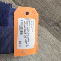 Open Front & Hind Boots, velcro *gc, clean, faded, pilly edges, scrapes & rubs, older
