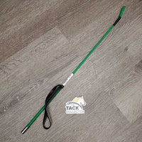 Thin Green Riding Whip - Crop, handle *XC
