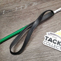 Thin Green Riding Whip - Crop, handle *XC
