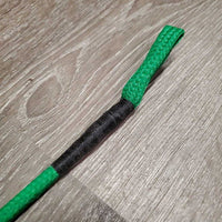 Thin Green Riding Whip - Crop, handle *XC
