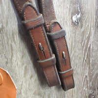 Rsd/Padded Hunter Bridle, Braided Reins *vgc, clean, stains, xholes, rubs, crumbled rsd end
