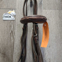Rsd/FS Padded Hunter Bridle *gc, clean, filmy edges, rubs, scrapes, stains, xholes, older, creases
