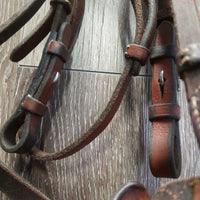 Rsd/FS Padded Hunter Bridle *gc, clean, filmy edges, rubs, scrapes, stains, xholes, older, creases
