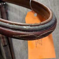 Rsd/FS Padded Hunter Bridle *gc, clean, filmy edges, rubs, scrapes, stains, xholes, older, creases
