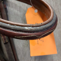 Rsd/FS Padded Hunter Bridle *gc, clean, filmy edges, rubs, scrapes, stains, xholes, older, creases
