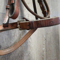 Rsd/FS Padded Hunter Bridle *gc, clean, filmy edges, rubs, scrapes, stains, xholes, older, creases
