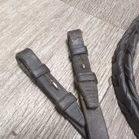 Soft Braided Reins *vgc, mnr dirt?residue, creases & loose end stitching
