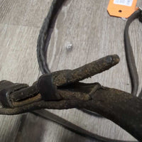 Soft Braided Reins *vgc, mnr dirt?residue, creases & loose end stitching
