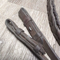 Soft Braided Reins *gc, dirty, loose hooks & lace end stitching

