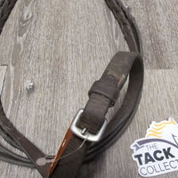 Soft Braided Reins *gc, dirty, loose hooks & lace end stitching
