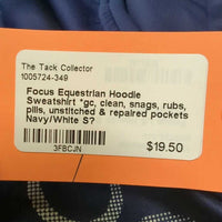 Hoodie Sweatshirt *gc, clean, snags, rubs, pills, unstitched & repaired pockets

