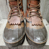 Winter Leather & Rubber Western Riding Boots, Pull out Liners, Laces *vgc/xc, clean, mnr rubs, scrapes, scuffs & rubs
