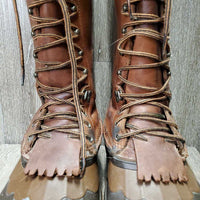 Winter Leather & Rubber Western Riding Boots, Pull out Liners, Laces *vgc/xc, clean, mnr rubs, scrapes, scuffs & rubs
