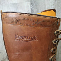 Winter Leather & Rubber Western Riding Boots, Pull out Liners, Laces *vgc/xc, clean, mnr rubs, scrapes, scuffs & rubs

