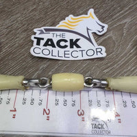 Thin French Link Hunter D Ring Plastic Bit *gc/fair, chewed, cracks, stains, dirty, VERY SHARP
