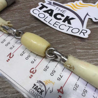 Thin French Link Hunter D Ring Plastic Bit *gc/fair, chewed, cracks, stains, dirty, VERY SHARP
