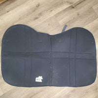 "Union Jack" Thick Jumper Saddle Pad, x2 piping, tabs *vgc, clean, stained, mnr hair, curled edges

