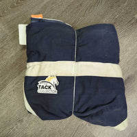 Hvy Cotton Stable Sheet, "91" *gc, clean, stains, older, repairs, faded, rubs, UNSTITCHED belly strap, replaced/repaired straps
