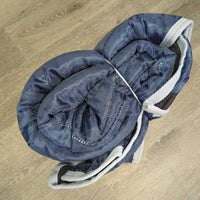 Med Quilt Stable Blanket *gc, clean, repairs, pilly, hair, 0 legs/tail, snags, threads, mnr tears
