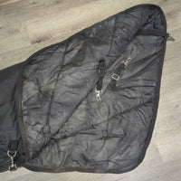 Med Winter Neck Only, 3 inner attachments *gc/fair, MISSING 2 outside straps, dirt, threads, scratches
