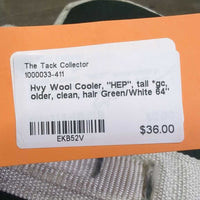 Hvy Wool Cooler, "HEP", tail *gc, older, clean, hair
