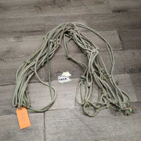 v.hvy Thick Cotton Hay Net *gc, faded, stains, dirty, discolored, older, rubs
