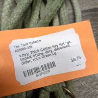 v.hvy Thick Cotton Hay Net *gc, faded, stains, dirty, discolored, older, rubs
