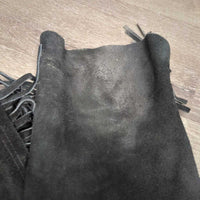 Suede Full Chaps, Fringe *vgc, mnr dirt, rubs & stains
