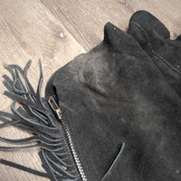 Suede Full Chaps, Fringe *vgc, mnr dirt, rubs & stains
