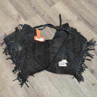 Suede Full Chaps, Fringe *vgc, mnr dirt, rubs & stains
