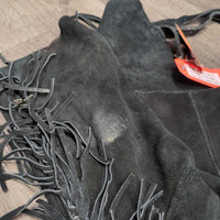 Suede Full Chaps, Fringe *vgc, mnr dirt, rubs & stains
