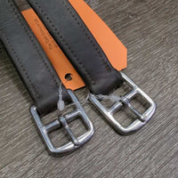 Soft Nylon Lined Stirrup Leathers *gc, clean, rubs, scrapes, dents, stretched holes, xholes
