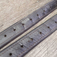 Soft Nylon Lined Stirrup Leathers *gc, clean, rubs, scrapes, dents, stretched holes, xholes
