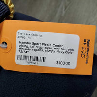 Fleece Cooler, piping, tail *vgc, clean, mnr hair, pills, threads, repairs, clumpy
