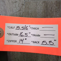 Pr Synthetic Winter Riding Boots *gc, older?, clean, scuffed toes, residue/mnr dirt, wavy/stiff zips, threads
