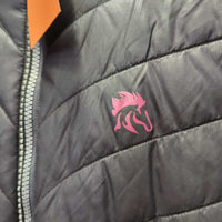 Fleece Lined Quilt Puffer Jacket, detach hood *vgc, mnr pills, hair

