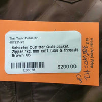 Quilt Jacket, Zipper *xc, mnr cuff rubs & threads
